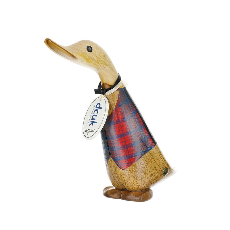 DCUK Ornaments Tartan Waistcoat Wooden Duckling