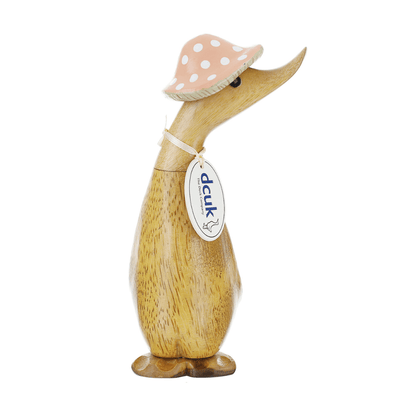 DCUK Ornaments Toadstool Hat Natural Wooden Duckling