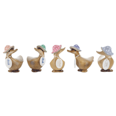 DCUK Ornaments Toadstool Hat Natural Wooden Ducky