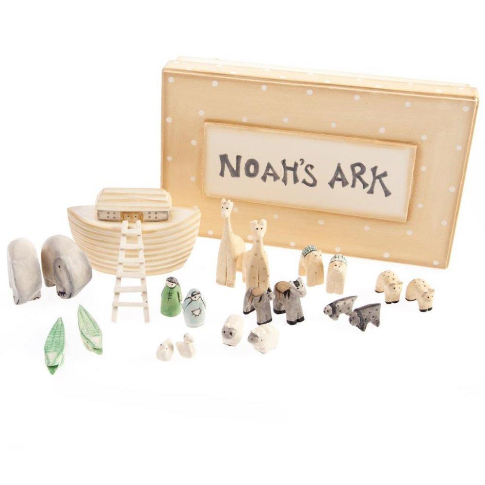 East of India Childrens Toys and Games Boxed Mini Noah's Ark Wooden Gift Set