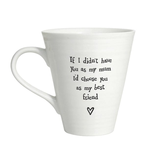 East of India Mugs & Drinkware Mum Best Friend Porcelain Novelty Mug
