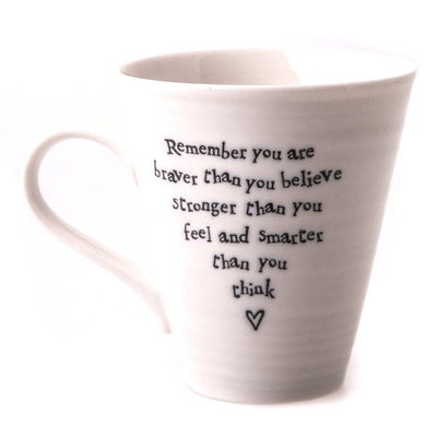 East of India Mugs & Drinkware Remember You Are Braver Than You Believe Porcelain Mug