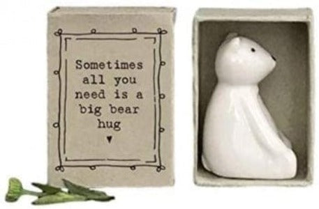 East of India Ornaments 'Sometimes All you Need Is A Bear Hug' Porcelain Bear