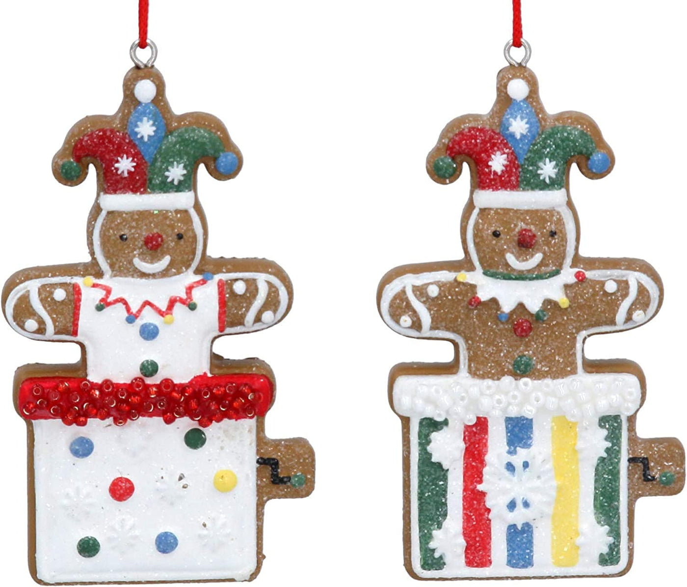 Gisela Graham Christmas Christmas Decorations Gingerbread Jack in the Box Christmas Tree Decorations