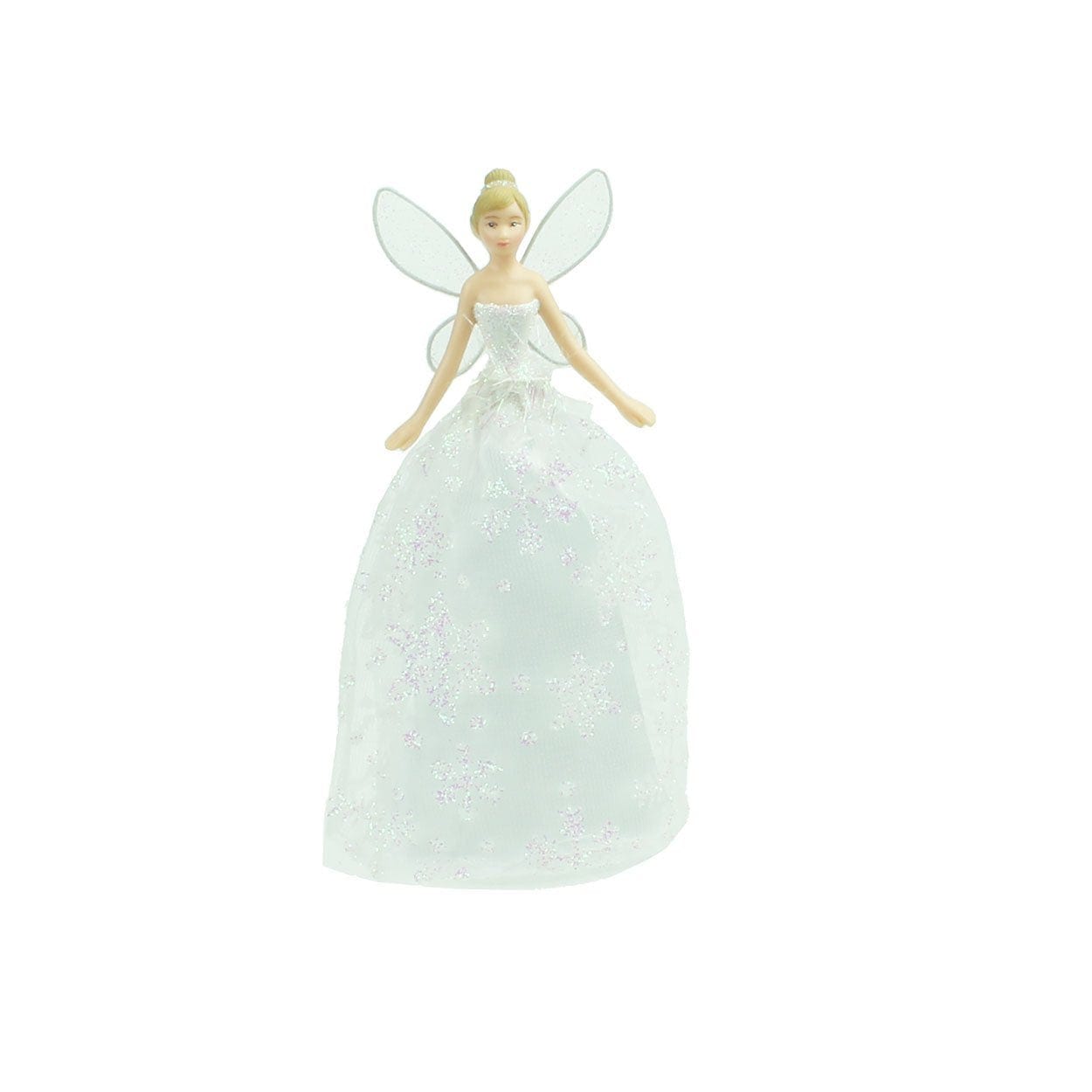 Gisela Graham Christmas Christmas Decorations Glittery White Christmas Tree Topper
