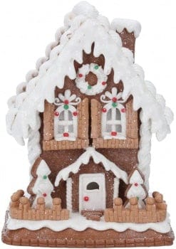 Gisela Graham Christmas Iced Gingerbread House Christmas Decoration