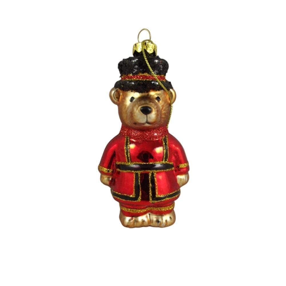 Gisela Graham Christmas Christmas Decorations Painted Glass Beefeater Christmas Decoration