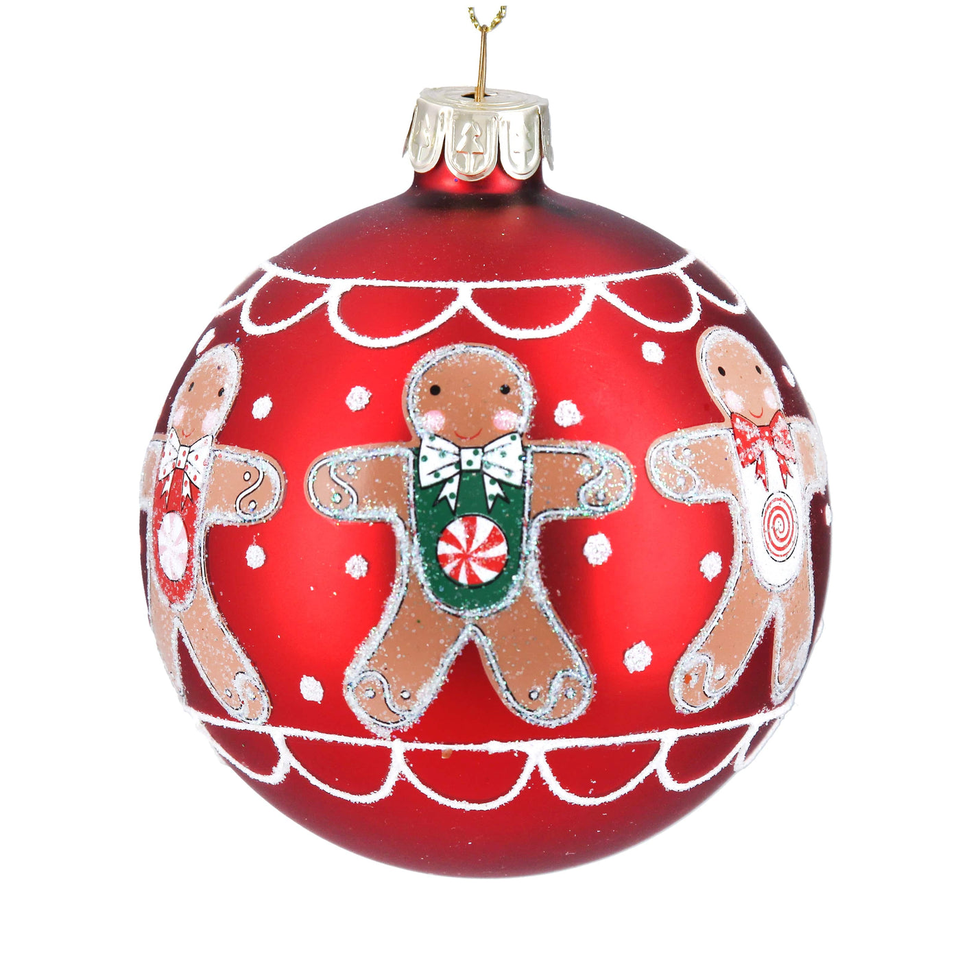 Gisela Graham Christmas Christmas Decorations Red Gingerbread Hanging Bauble Decoration