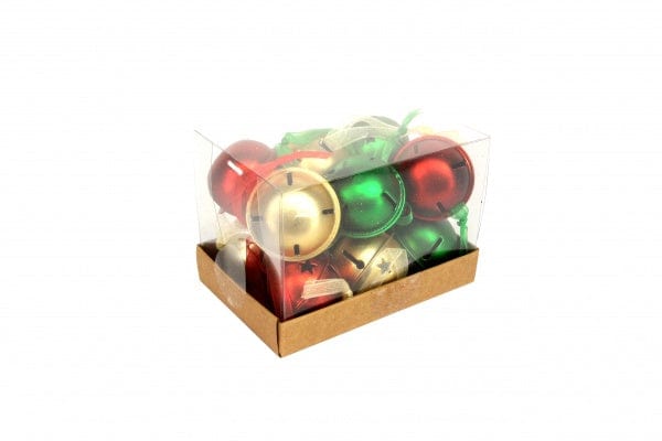Gisela Graham Christmas Christmas Decorations Set of 12 Jingle Bell Christmas Decorations