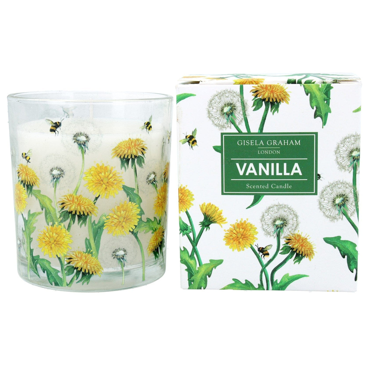 Gisela Graham Candles & Diffusers Dandelion and Bee Vanilla Scented Spring Candle