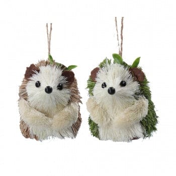 Gisela Graham Easter Easter Decorations A Pair of Bristle Hedgehogs Easter Decorations