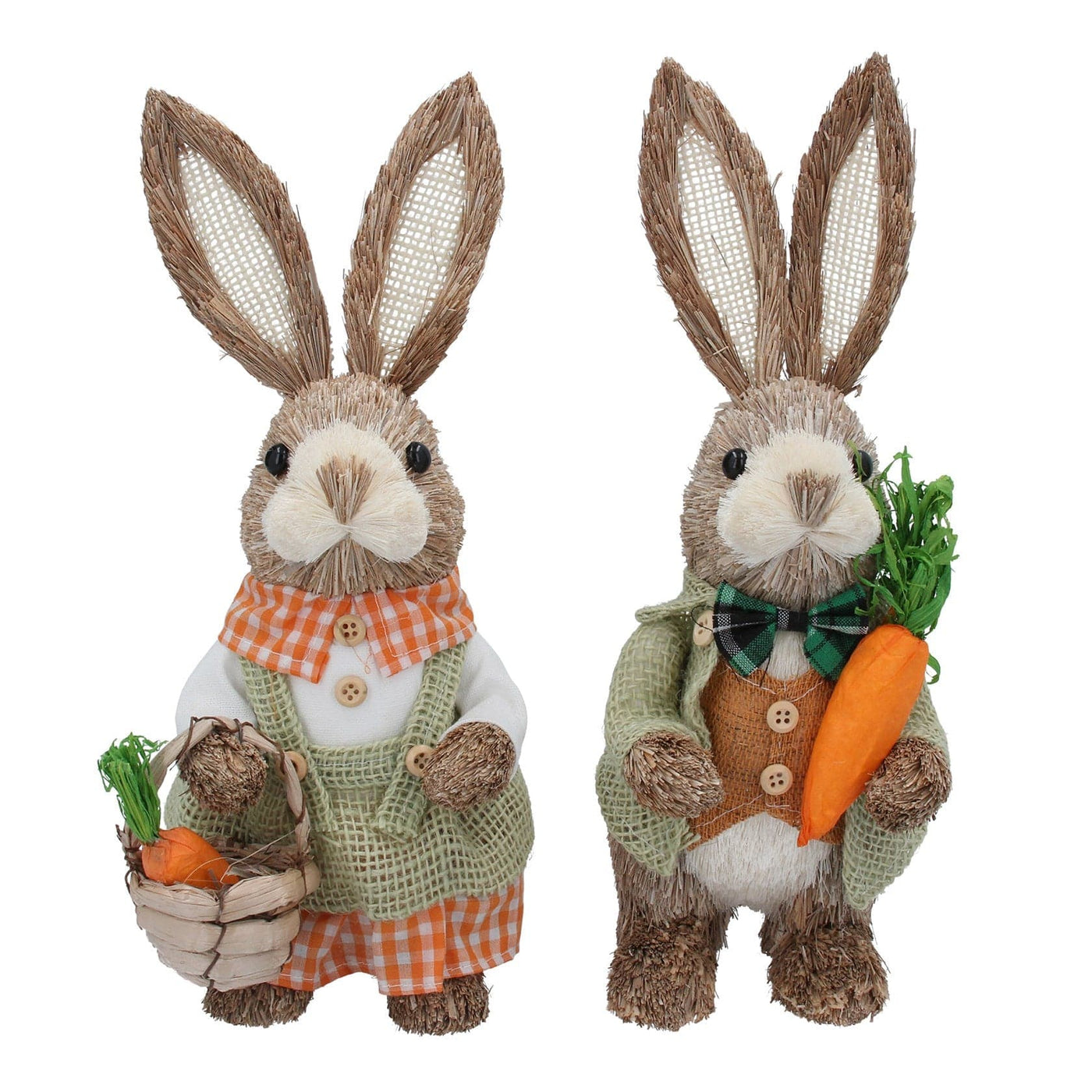 Gisela Graham Easter Easter Decorations Set of 2 Bristle Rabbit Easter Decorations