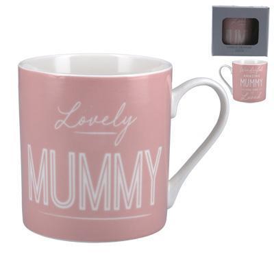 Gisela Graham Mugs & Drinkware Lovely Mummy Baby Pink Mug in Gift Box