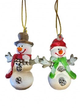 Heaven Sends Christmas Christmas Decorations A Pair of Fun Snowmen Christmas Tree Decorations