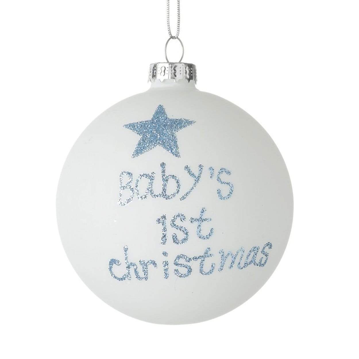 Heaven Sends Christmas Christmas Decorations Baby Boy's 1st Christmas Bauble Decoration