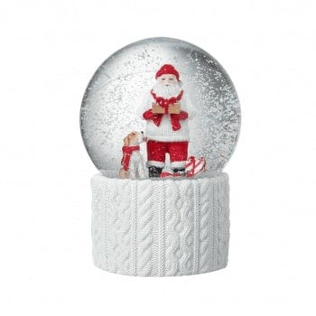 Heaven Sends Christmas Snow Globes Festive Santa & His Dog Snow Globe Christmas Ornament
