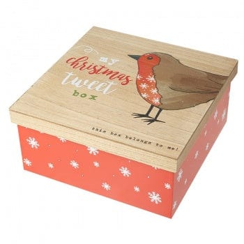 Heaven Sends Christmas Christmas Decorations Festive Wooden 'My Christmas Tweet Box'