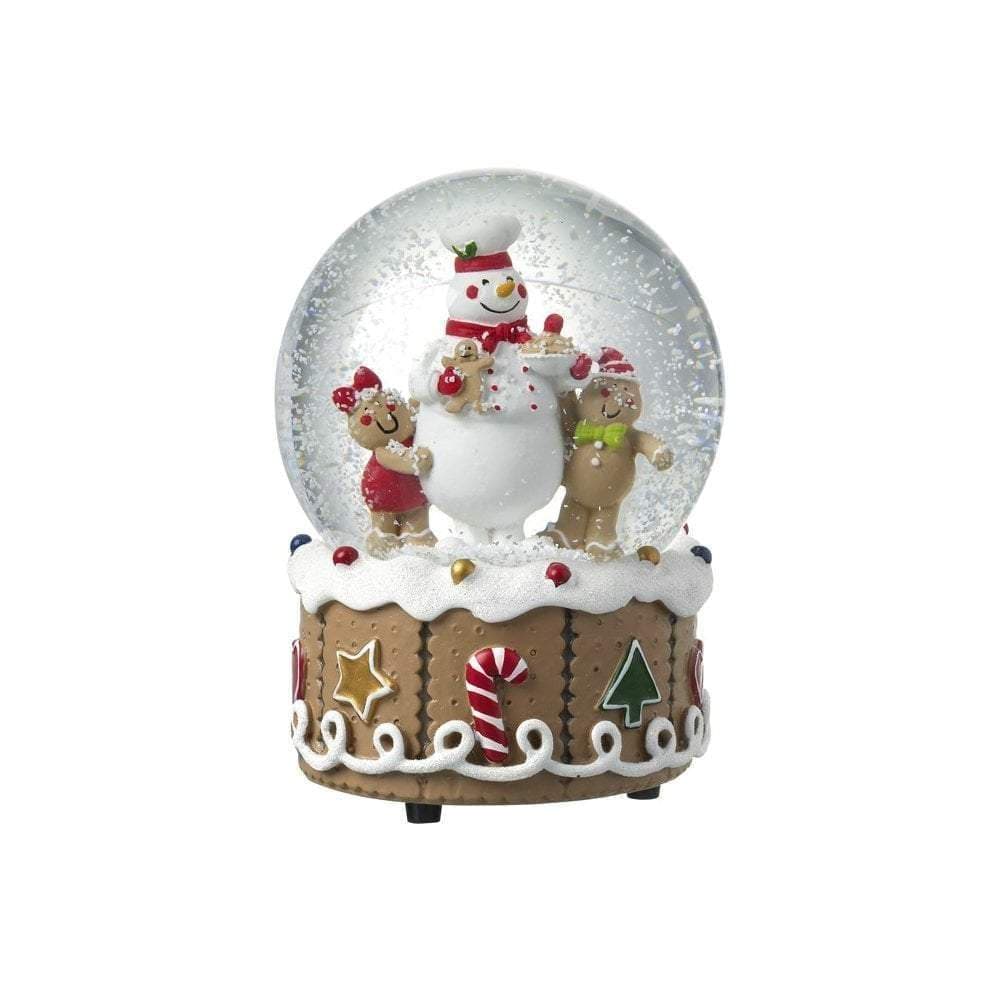 Heaven Sends Christmas Snow Globes, Christmas Decorations Gingerbread Musical Snowglobe