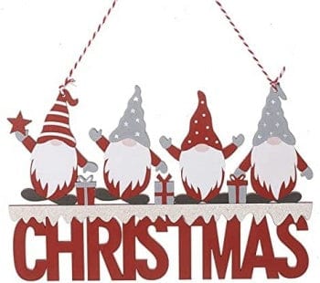 Heaven Sends Christmas Christmas Decorations Nordic Gnomes Christmas Hanging Sign