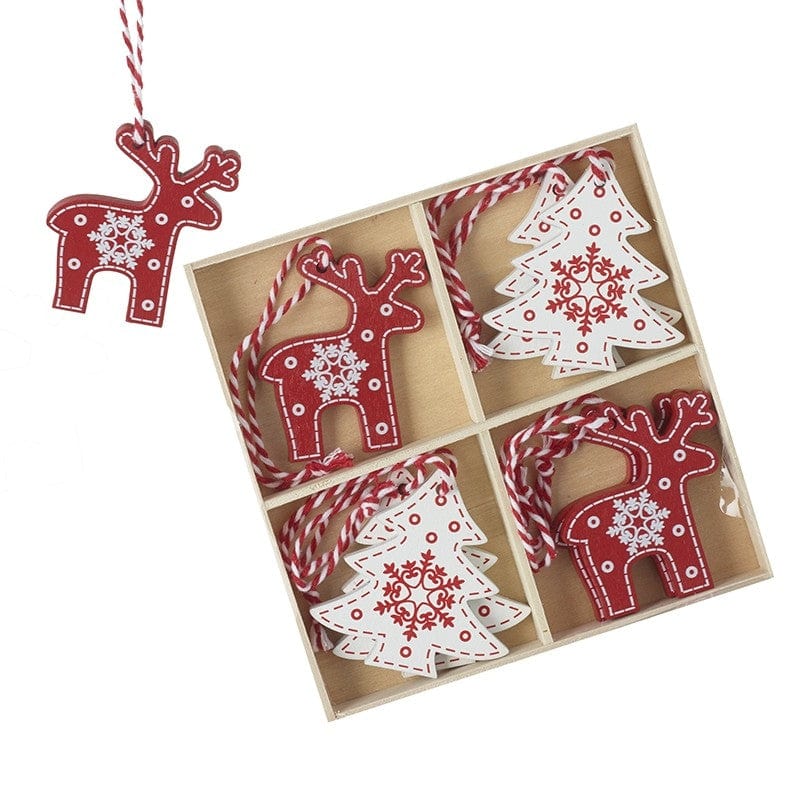 Heaven Sends Christmas Christmas Decorations Nordic Reindeer and Trees Christmas Decorations