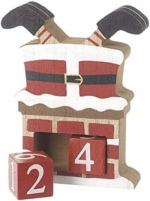 Heaven Sends Christmas Christmas Decorations Santa In Chimney Wooden Christmas Countdown Calendar