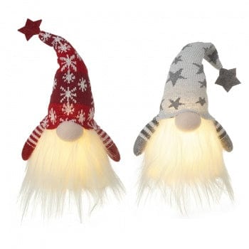 Heaven Sends Christmas Christmas Decorations Set of Two Light Up Santa Gonks Christmas Decorations