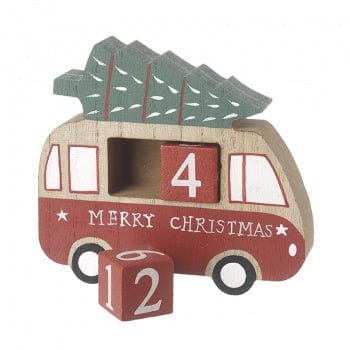 Heaven Sends Christmas Christmas Decorations Wooden Caravan Christmas Countdown Calendar