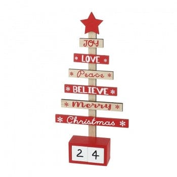 Heaven Sends Christmas Christmas Decorations Wooden Festive Tree Countdown To Christmas