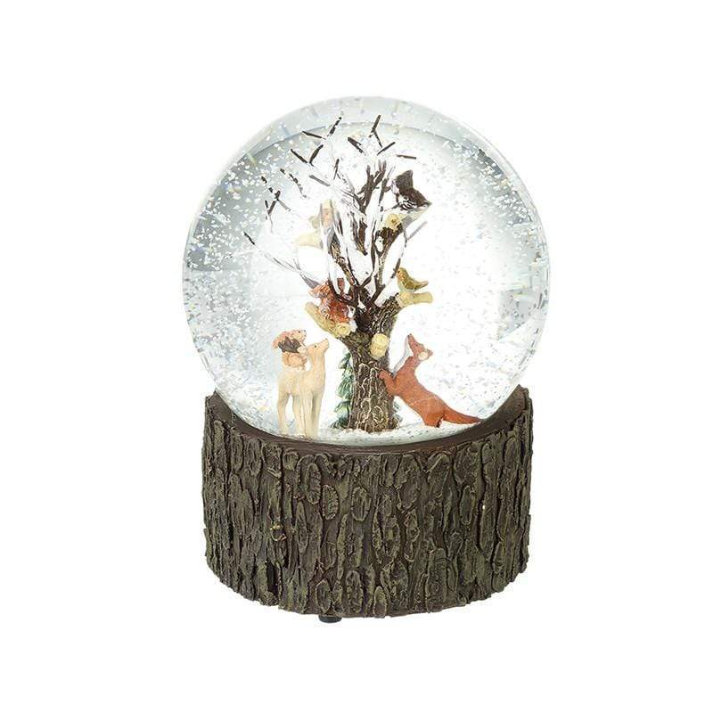 Heaven Sends Christmas Snow Globes, Christmas Decorations Woodland Animals Musical Snow Globe Christmas Decoration