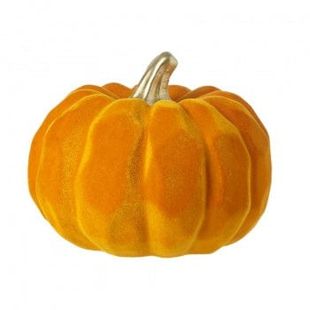 Heaven Sends Halloween Halloween Decoration Ceramic Pumpkin with Gold Decorative Stalk