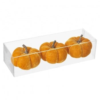 Heaven Sends Halloween Halloween Decoration Set of Three Orange Velvet Pumpkin Halloween Decorations