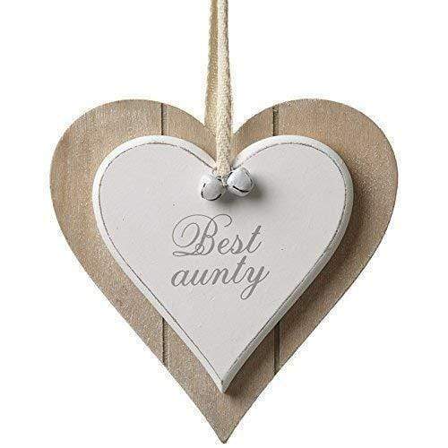 Heaven Sends Wall Signs & Plaques Heaven Sends Shabby Chic Heart Hanging Best Aunty Plaque