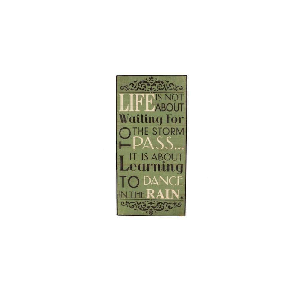 Heaven Sends Wall Signs & Plaques Life is not about Waiting for the Storm Wooden Sign