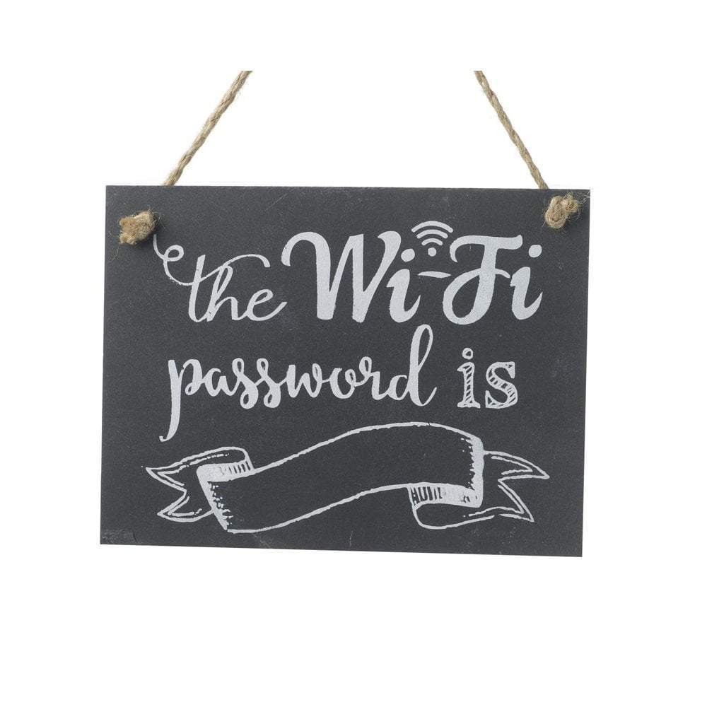 Heaven Sends Wall Signs & Plaques Slate The Wifi Password Hanging Plaque