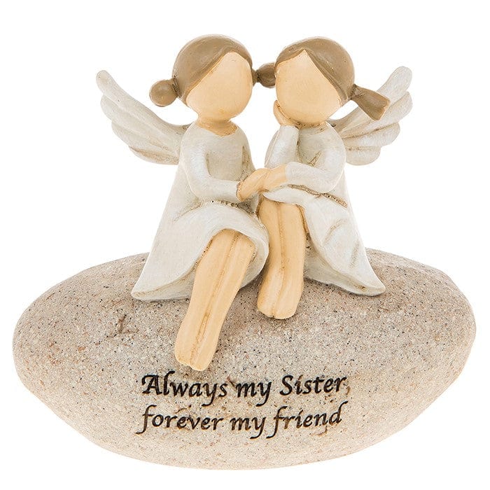 Joe Davies Ornaments Always My Sister Forever My Friend Angel on Stone Ornament