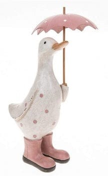 Joe Davies Ornaments Wooden Spotty Duck with Umbrella