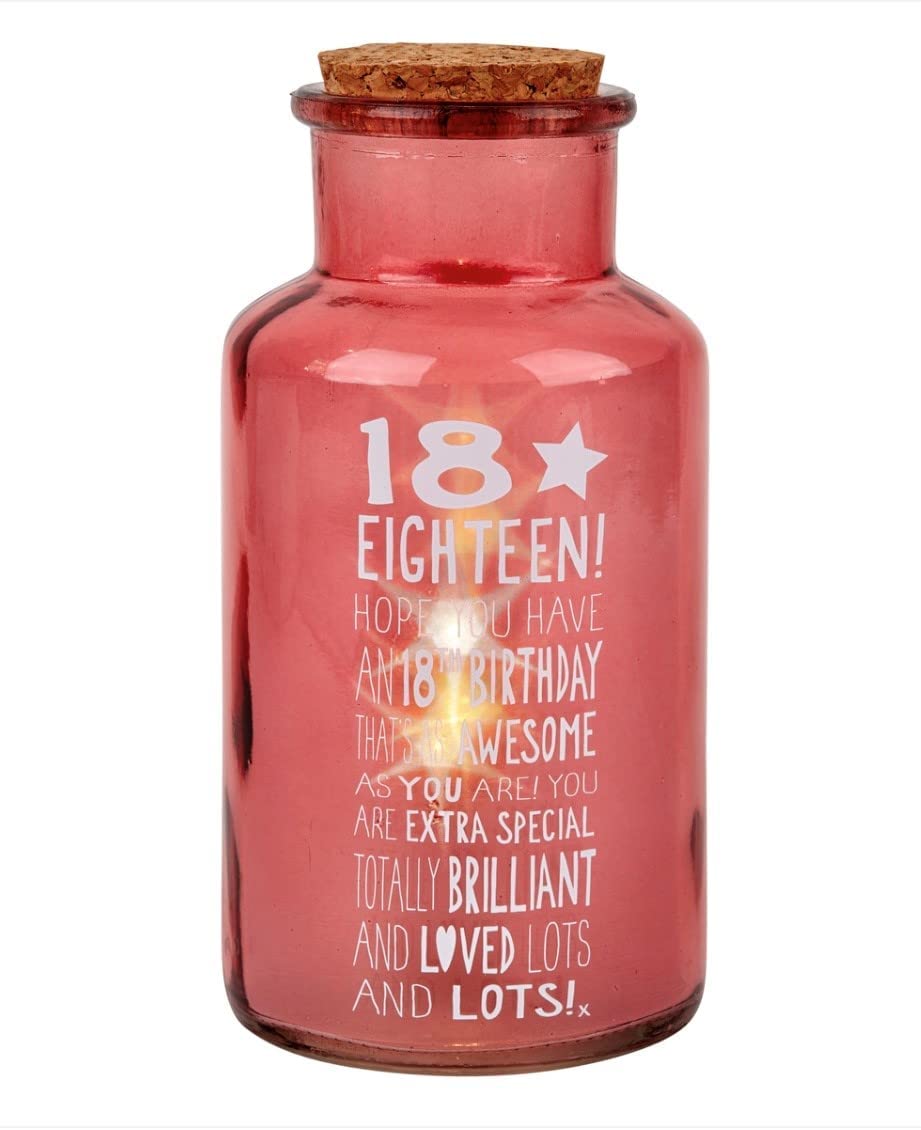 Mollie and Fred Gifts 18th Birthday Light Up Jar