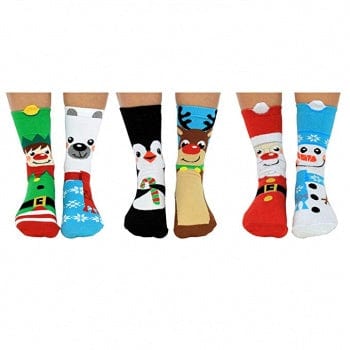 Mollie and Fred Gifts Santa Squad 6 Children's Oddsocks