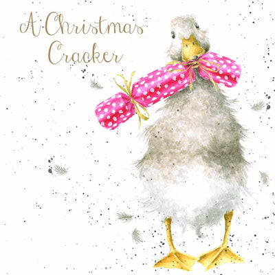 Mollie and Fred Gifts Christmas Cracker Goose Set of 8 Luxury Foiled Christmas Cards