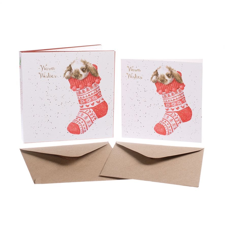 Mollie and Fred Gifts Christmas Stocking Set of 8 Luxury Foiled Christmas Cards