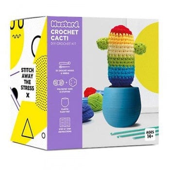 Mustard Novelty Gifts DIY Crochet Rainbow Cacti Novelty Gift Idea