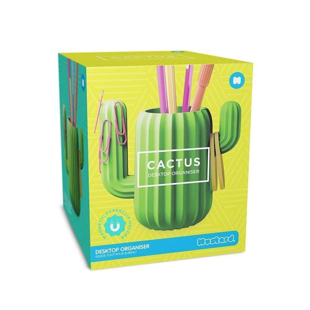 Mustard Stationary Organisers Magnetic Cactus Desktop Organiser