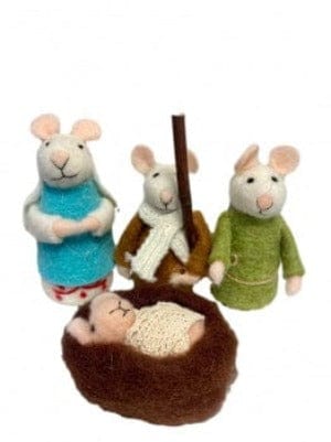 Originals Christmas Decorations Felt Nativity Set Of Four Christmas Decorations