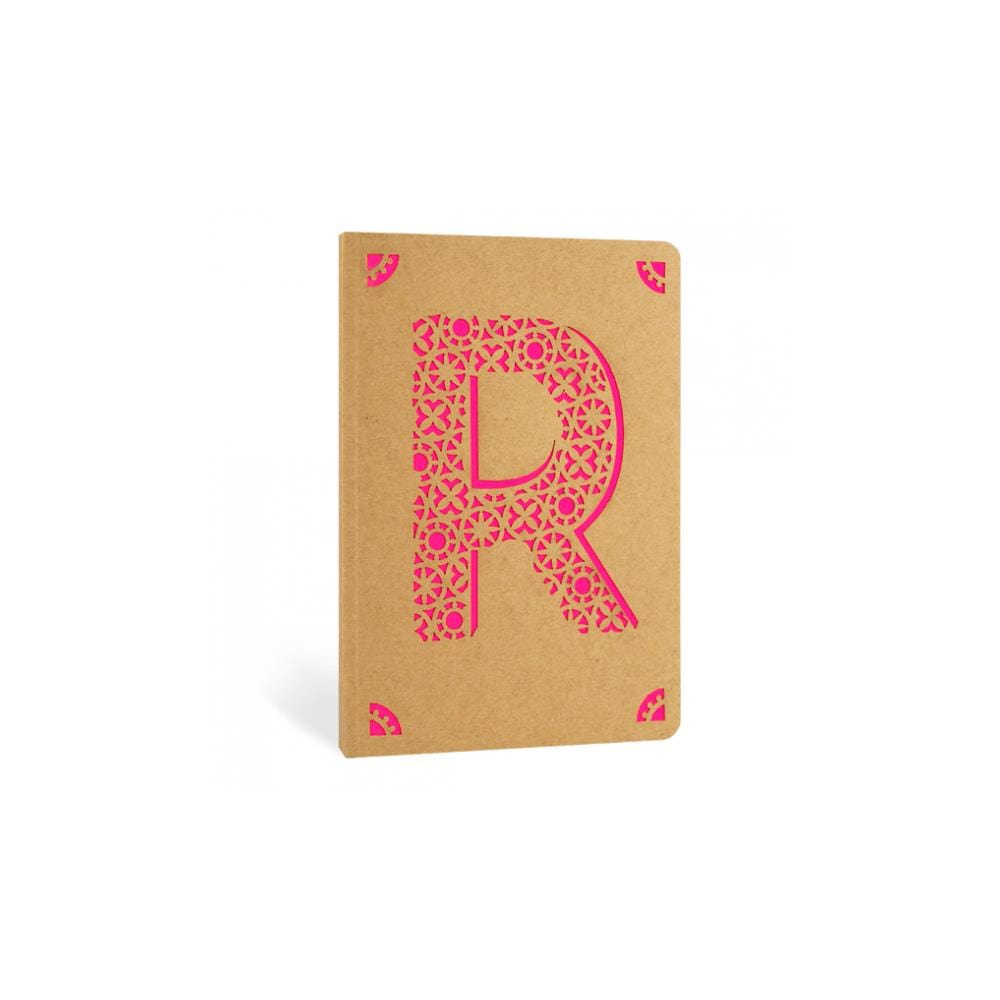 Portico Notebooks R Kraft Monogram Notebook - Choice of letters