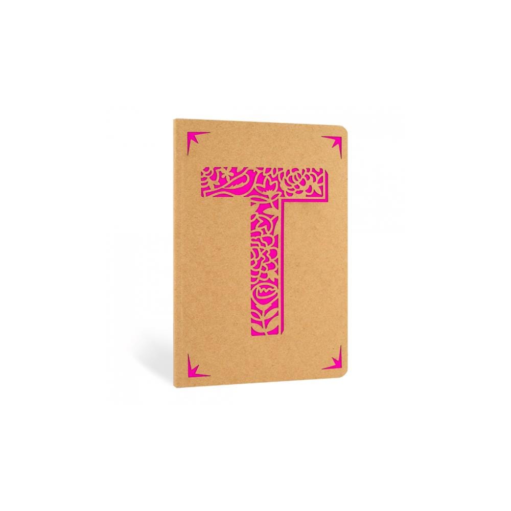 Portico Notebooks T Kraft Monogram Notebook - Choice of letters