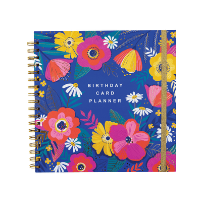 Rachel Ellen Stationery Floral Birthday Card Planner & Organiser