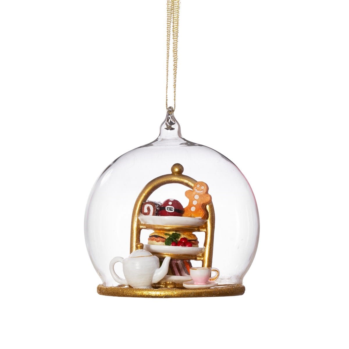 Sass & Belle Christmas Christmas Decorations Afternoon Tea Glass Christmas Tree Bauble