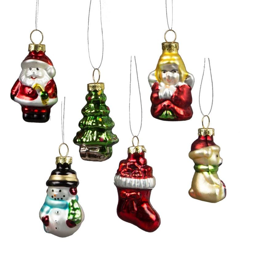 Sass & Belle Christmas Christmas Decorations Set of 6 Retro Festive Christmas Tree Decorations