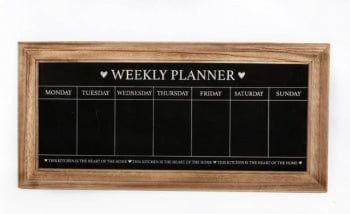 Sifcon International Rustic Wooden Weekly Planner Chalkboard