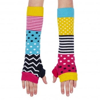 United Odd Socks Arm Warmers & Sleeves Colourful Mismatched Striped Arm Warmers
